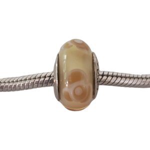 Retired Authentic Pandora Yellow Flower for You Murano Glass Bead Charm 790645